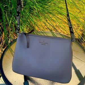 Authentic Kate Spade snakeskin trimmed  crossbody